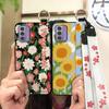 Lanyard Protective Phone Case For Nokia G42 5G Wristband Ring Kickstand Anti-dust Oil Painting Back Cover Wrist Strap
