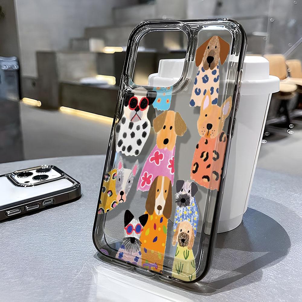 Милый Мультяшный Чехол Для Iphone 17 16 15 14 13 12 11 Pro Max Ударопрочный Мягкий Чехол Для Телефона Обложка 13 Pro Max 15 16 17 Air
