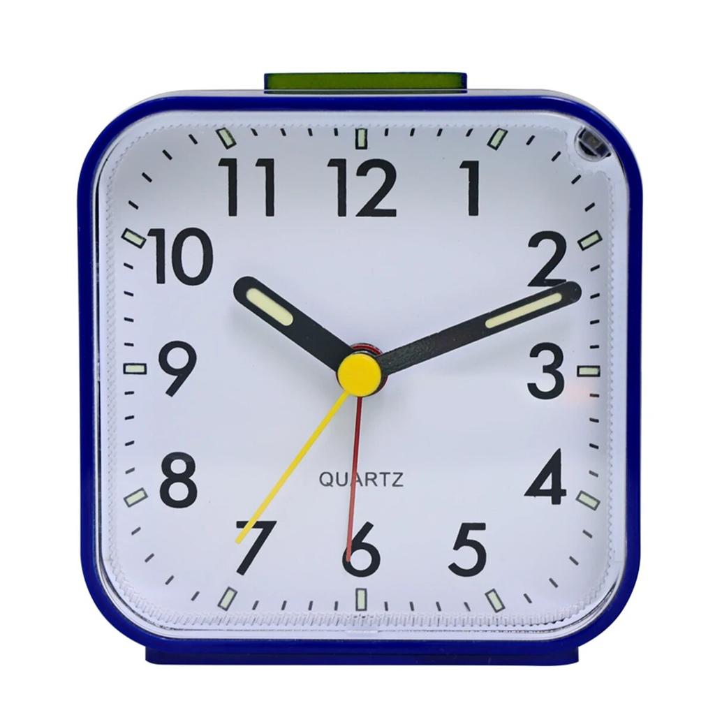 Простой ночник Маленький будильник, Прикроватный настольный с функцией повтора Бытовые креативные пластиковые кварцевые часы