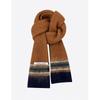 New Korean Style Contrasting Striped Wool Blended Soft Scarf for Women In Autumn and Winter Warm and Versatile Knitted Scarf