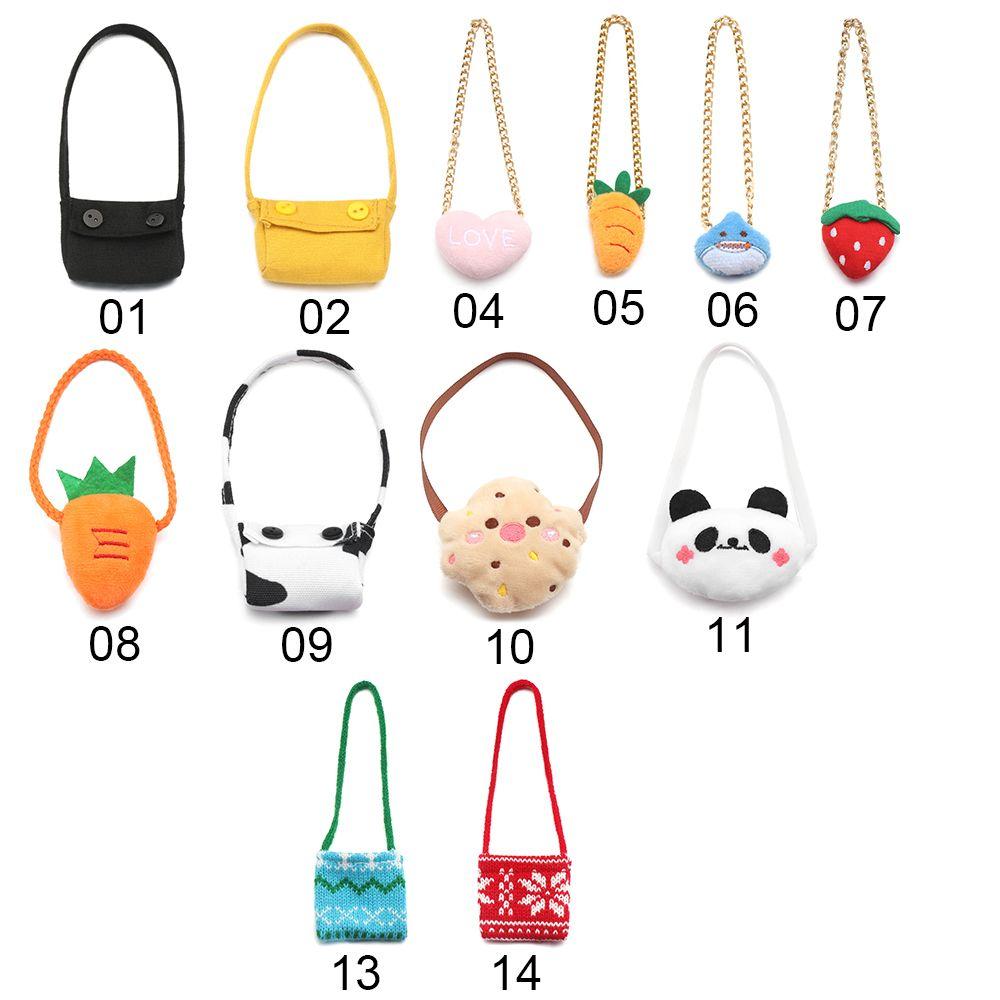 Dressing Game Plush Handbag 20CM Doll Bags Dolls Accessories Miniature Messenger Bag Cartoon Animal