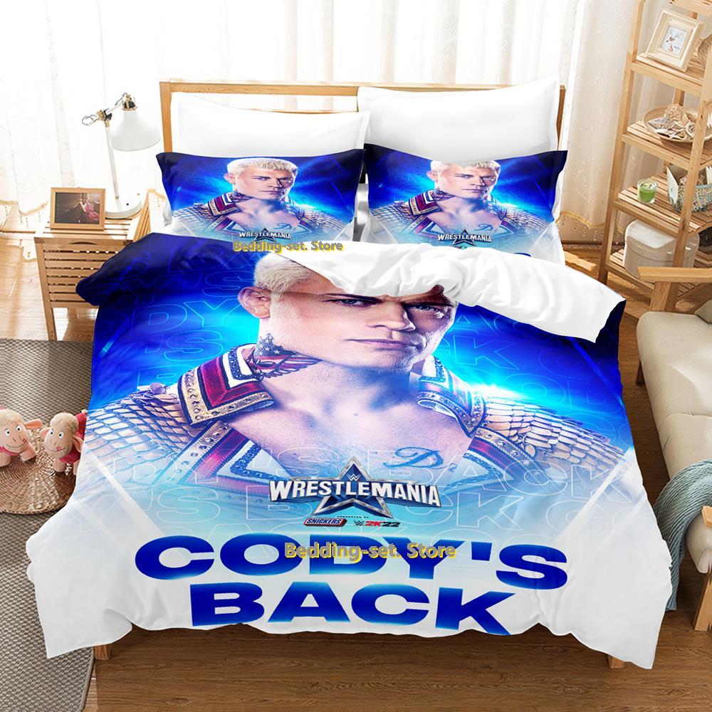 Новый комплект постельного белья Cody Rhodes American Nightmare Single Twin Full Queen King Size Bed Set Adult Kid Bedroom Duvetcover Sets Anime