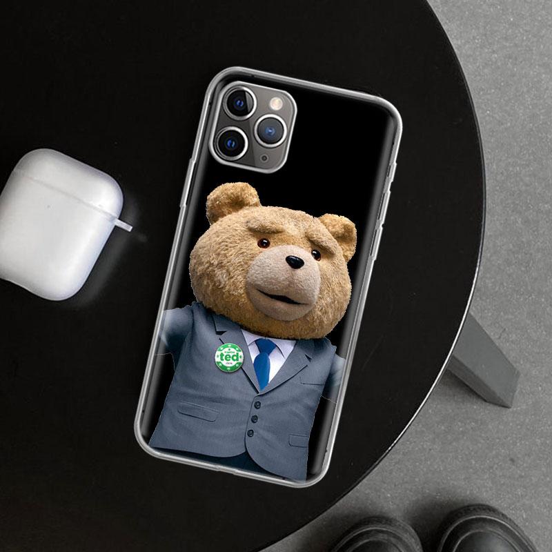 Шаловливый Милый Медведь Смешной Талисман Чехол для Телефона для iPhone 11 12 13 Mini 14 15 Plus 16 Pro Max 17 Air 7 8 + SE Арт Индивидуальный Fu