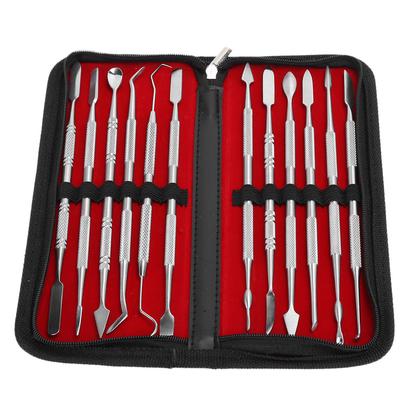 Набор резчиков по воску, двусторонний инструмент для резьбы по полимерной глине из нержавеющей стали