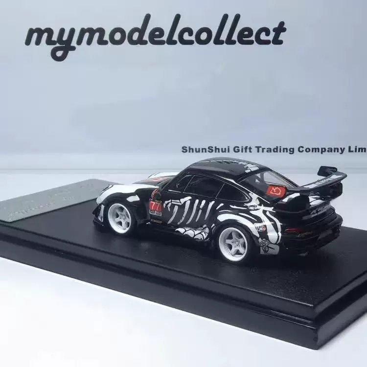 МС 1:64 Высокий задний спойлер Huagu Long Ливрея Сплав Модель автомобиля - Тюнинг Стиль Коллекционный Орнамент