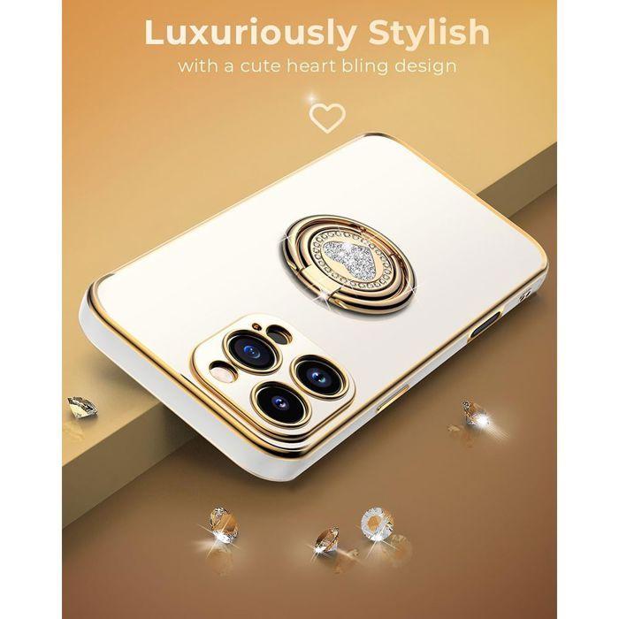 Coque de protection - E.F.CONNECTION - Pour Xiaomi Redmi Note 14 5G - Silicone souple - Cordon - Anneau brillant