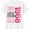57th Birthday 57 Years Old Man Woman Vintage 1968 T-Shirt Funny Shirt  Custom T-Shirt Unisex Summer Streetwear Tops Camisas