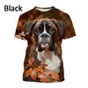 Funny 3D Homme Boxer Dog Printing T Shirt Cute Animal Dogs Graphic T-shirts For Men Kids Fashion Streetwear Short Sleeves Clothing