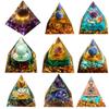 Natural Stone Crystal Orgonite Pyramid Healing Stone Chakra Reiki Home Office Decoration Gift Outdoor Garden Party Decor