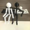 1/2 шт. 3D-печатная фигурка человечка из спичек, подвижные суставы, фигурка-антистресс, модель человечка, украшение для рабочего стола