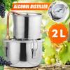 2L Stainless Copper Alcohol Whisky Water Wine Essential Oil Brewing Kit Litres Portable Home DIY Distiller Moonshine