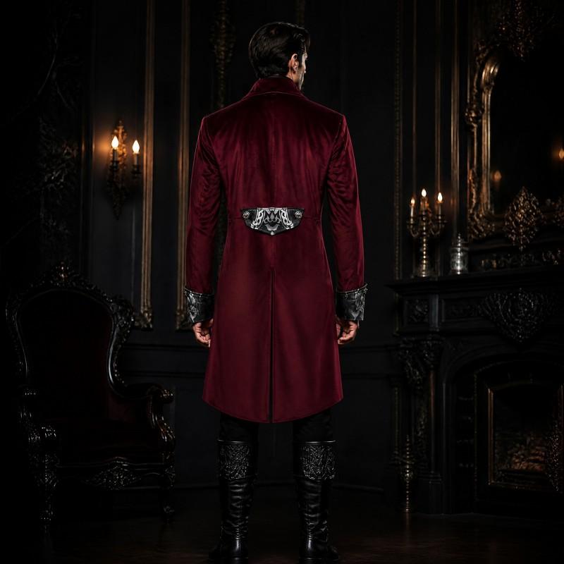 Halloween Medieval Vintage Tuxedo Coat Velvet Unisex Stage Wear 2026