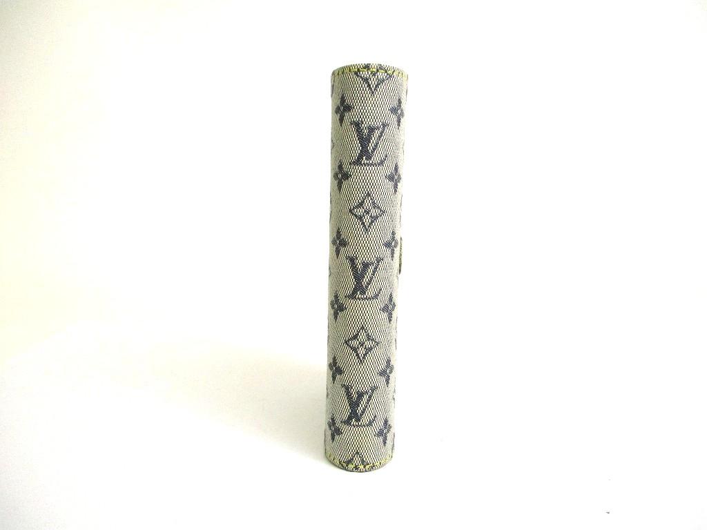 Оригинальный LOUIS VUITTON Monogram Mini Blue Держатель для документов Маленький кольцевой чехол для ежедневника #b082 Отремонтирован продавцом