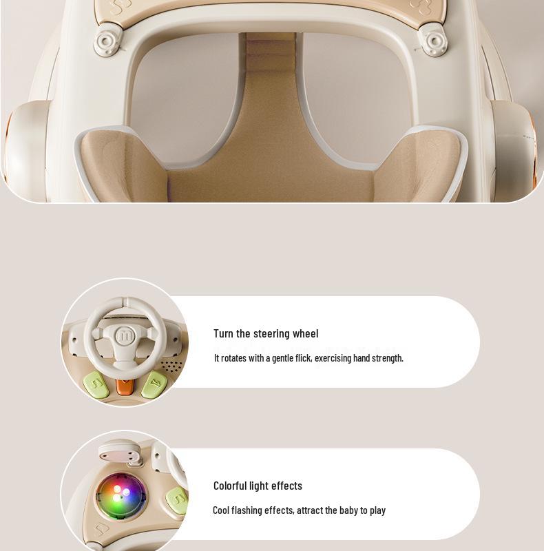 Детские ходунки-каталка «Два в одном» для мальчиков и девочек - Нескользящая, защита от опрокидывания