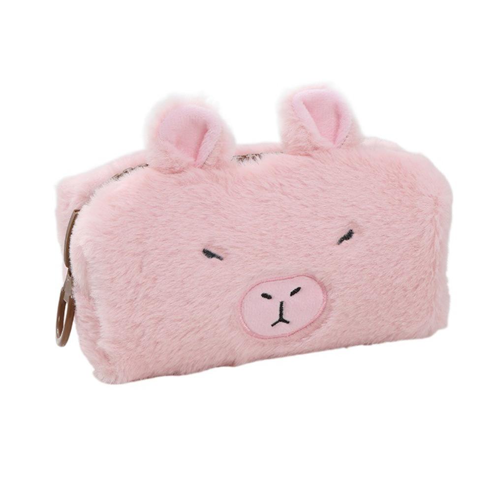 Zipper Capybara Plush Pencil Case Animal Capybara Plush Pencil Pouch  Student