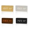 Цифровой будильник деревянные светодиодные настольные часы с температурой для спальни офиса путешествия украшения стола
