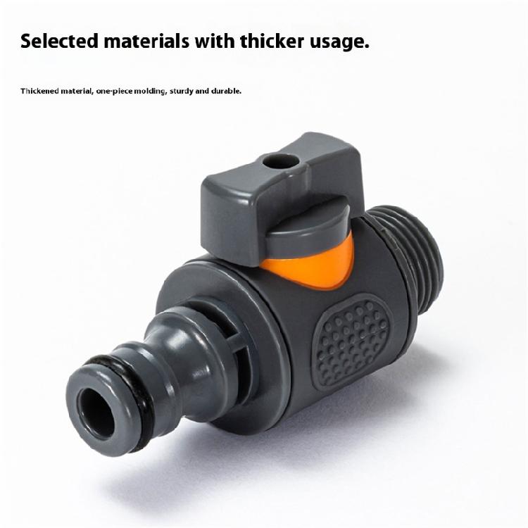 Instants Connects Disconnect 6 Point Threaded Hose Adapter ABS Plastic Materials With Flows Control Mechanism