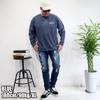 GENUINE Dickies Plus Size Twill Police Suede Pullover with Loss, Men's, M, L, XL, 10001720 (JP, Alphabet, XL, BLUE)