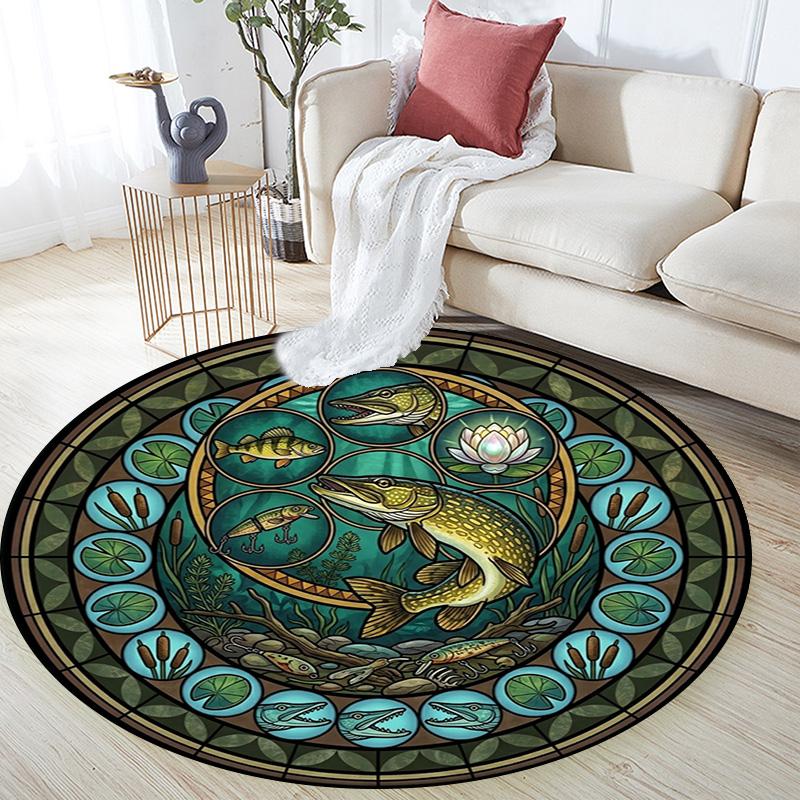 Adventure Nature Round Area Rug Under Office Chairs Bedroom Living Room Home Decor