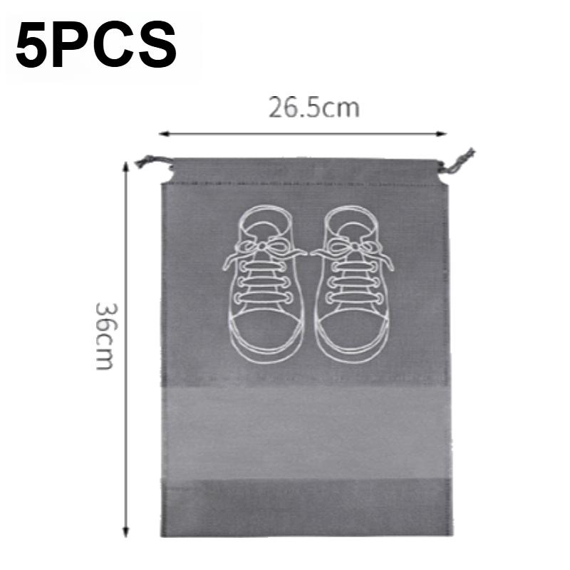 10PCS Shoe Storage Bag Non-Woven Waterproof Travel Organizer Drawstring Pouch Hanging Closet Bag for Cloth Shoe Dustproof Portable Bag