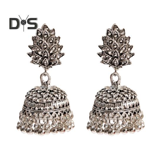 Индийские богемные серьги-капли с кисточками для женщин, этнические афганские винтажные серьги-колокольчики, ретро-бижутерия в цыганском стиле