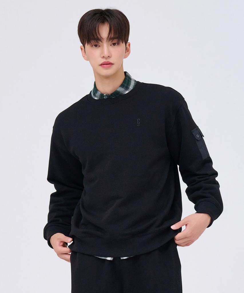 CHASECULT Men'S Sleeve Pocket Sweatshirt - Black