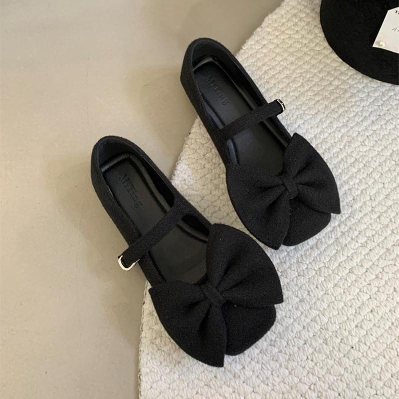 Fashion SUOJIALUN 2025 Spring New Brand Women Flat Shoes Fashion Big Bow-knot Ladies Elegant Mary Jane Shoes Soft Heel Dress Boat Shoes