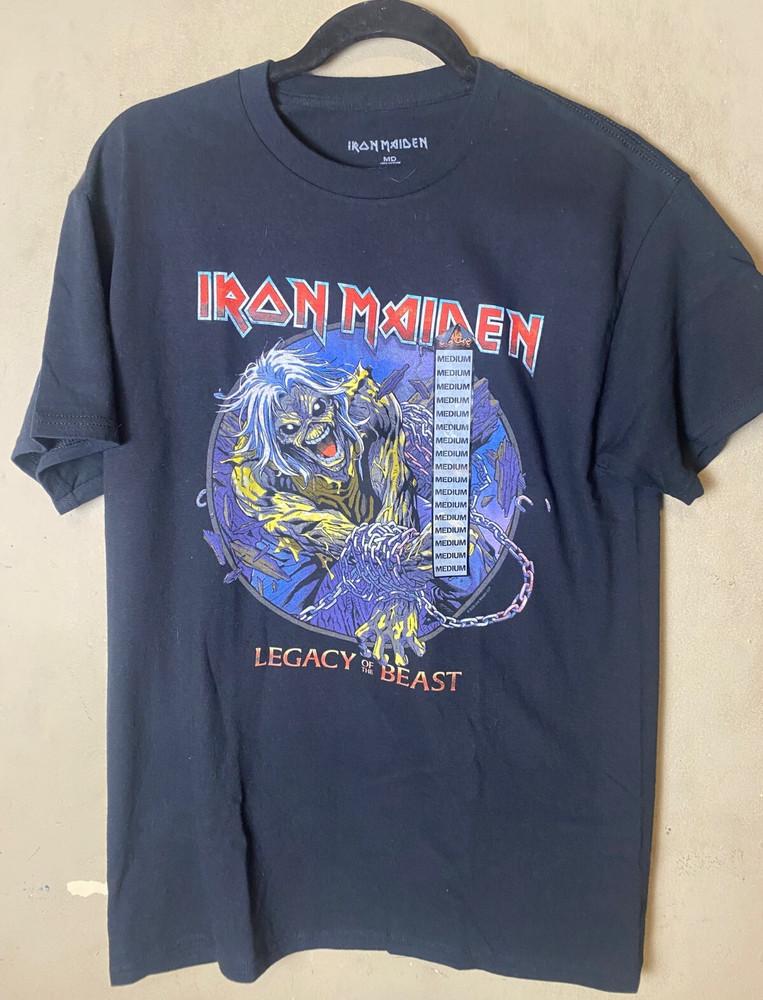 IRON MAIDEN "Legacy of the Beast" Эдди Прикованный Черная Футболка Спенсера РАЗМЕР M-Новая с бирками Унисекс Футболка