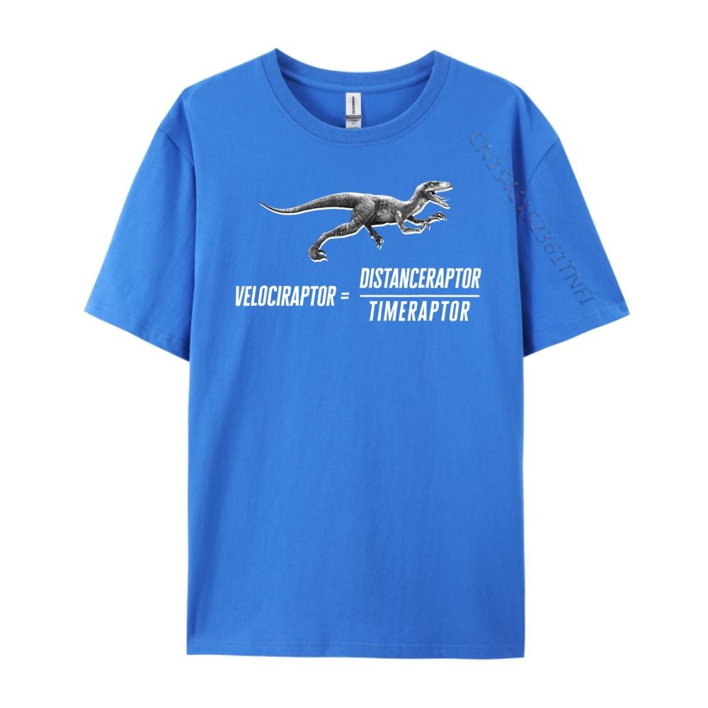 Math Geek Dinosaur Velociraptor Equation v2 Mens TShirts ECOFRIENDLY White T Shirt Men Printed