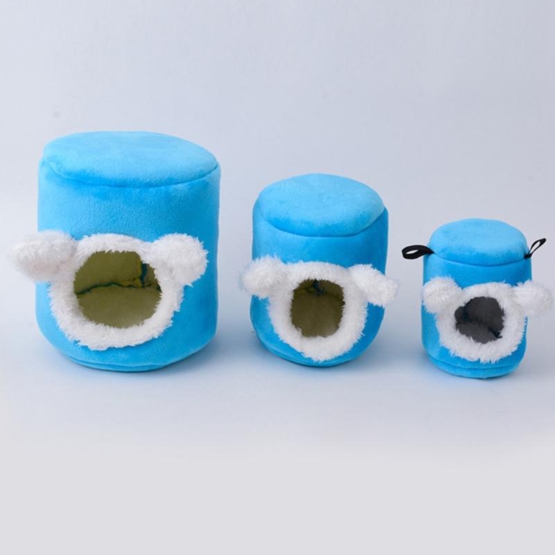 Hamster Habitat Shelter Rabbits Toy Soft Bed House for Hamster for Guinea Pigs, Gerbils Molar Toy Bed