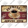 Decor Coffee Vintage Tin Sign Metal Sign Decorative Plaque Retro Plate Cafe Kitchen Living Room Coffee Bar Decoration