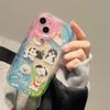 Color Block Puppy Case for Apple 15/14/13/12/11/Pro/Promax/XS Max/XR/XS/X
