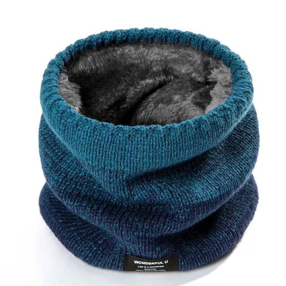 Coldproof Knitted Ring Scarf Warm Wrap Neck Scarves Fashion Thicken Plush Scarf Winter Accessories