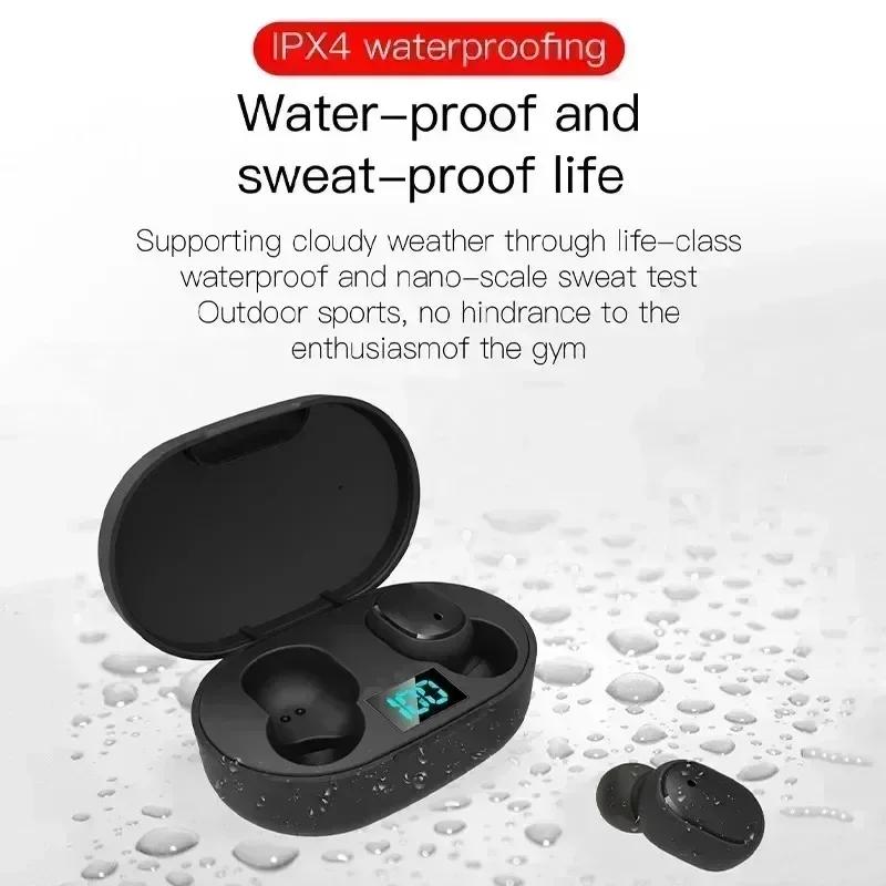 Xiaomi Оригинальные беспроводные Bluetooth-наушники с микрофоном, светодиодным дисплеем, вкладыши для iPhone, Xiaomi, TWS, Bluetooth-наушники, вкладыши