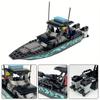 89pcs City Police Moc SWAT Black Camouflage Sea Speedboat Assault Boat Model, Small Puzzle Building Block Toy Accessories