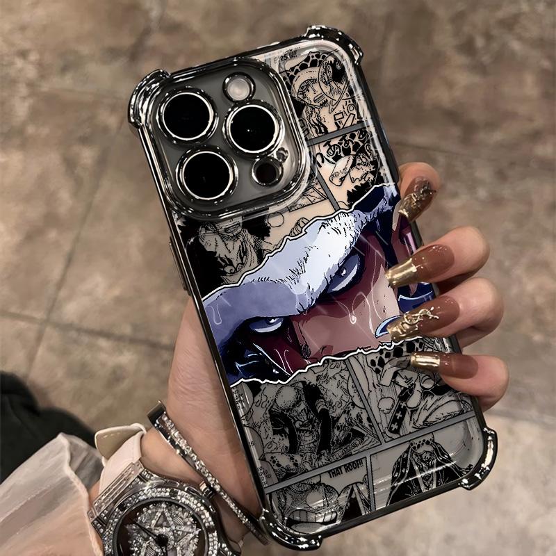 Anime Cool O-Ones P-Pieces Plating Phone Case For Samsung A37 A57 A07 A36 A16 A35 A55 A25 A26 A05s A15 A54 A34 A24 A14 A05 4G 5G