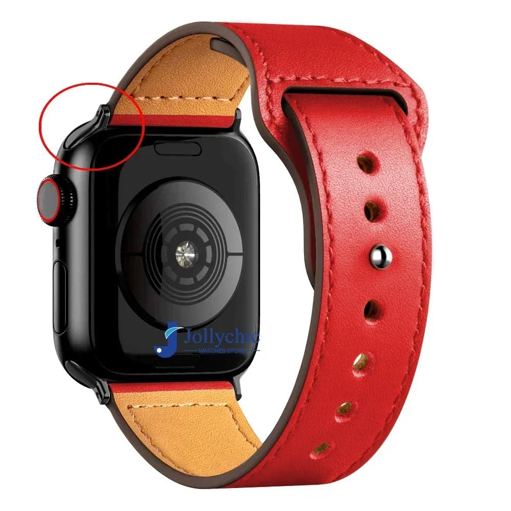 Ремешок из кожи для часов Apple Watch Band 44 мм 45 мм 41 мм 40 мм 42 мм 38 мм 49 мм 45 мм браслет Correa IWatch Series 8 Ultra 3 6 SE 7 ремешок