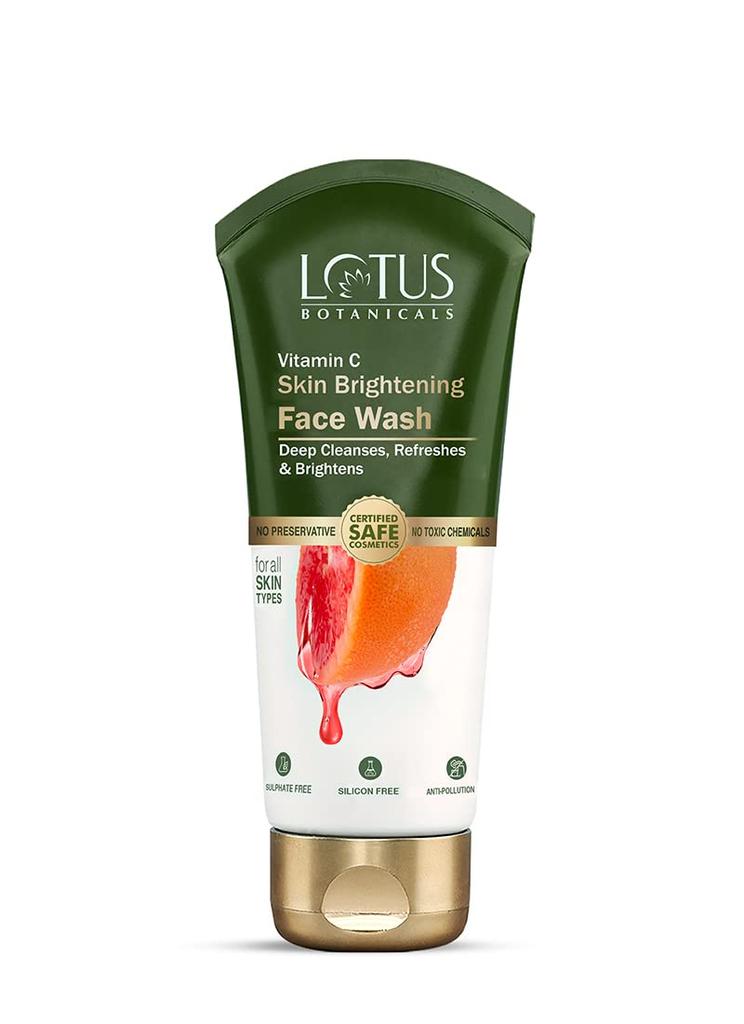 Очищающее средство для лица Lotus Botanicals для осветления кожи | Витамин С | Без сульфатов, силиконов и химикатов | Подходит для всех типов кожи | 100 мл