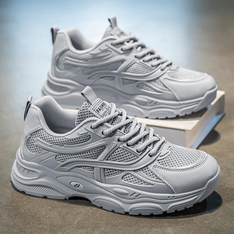 New Fashion Men 's Four Seasons Comfortable Thick Sole Shoes Students BoysTrending Soft Sole Breathable Casual Running Sneakers