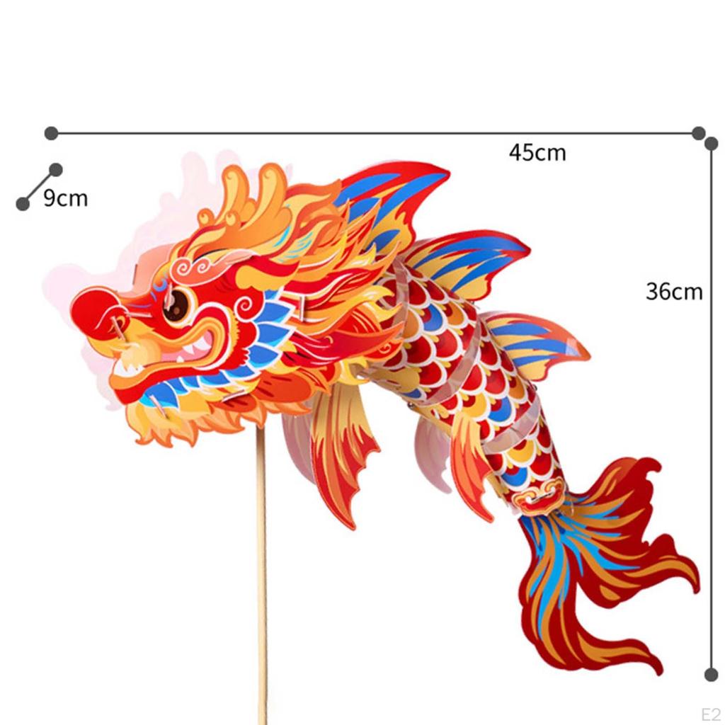 Chinese Year Dragon Lantern, LED Decoration, Unfinished Ornament for Children, Holiday