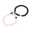 1 Pair Couple Bracelets Alloy Glass Beads Connection Heart Matching Beaded Bracelet