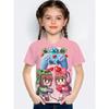 Милая модная повседневная универсальная высококачественная детская женская футболка с короткими рукавами и рисунком аниме