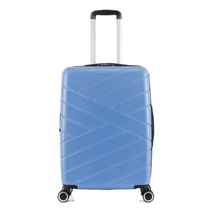 Valise Cabine Extensible Rigide Trolley Polycarbonate - LYS Paris 393 - 393 & 395 Bleu -
