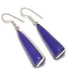 Серьги из стерлингового серебра 925 пробы с натуральным фиолетовым халцедоном 2,01 дюйма j1r22