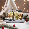 Handcrafted Resin Holiday House Ornament With Builts In Lights For Christmas Decorations And DIY Centerpieces