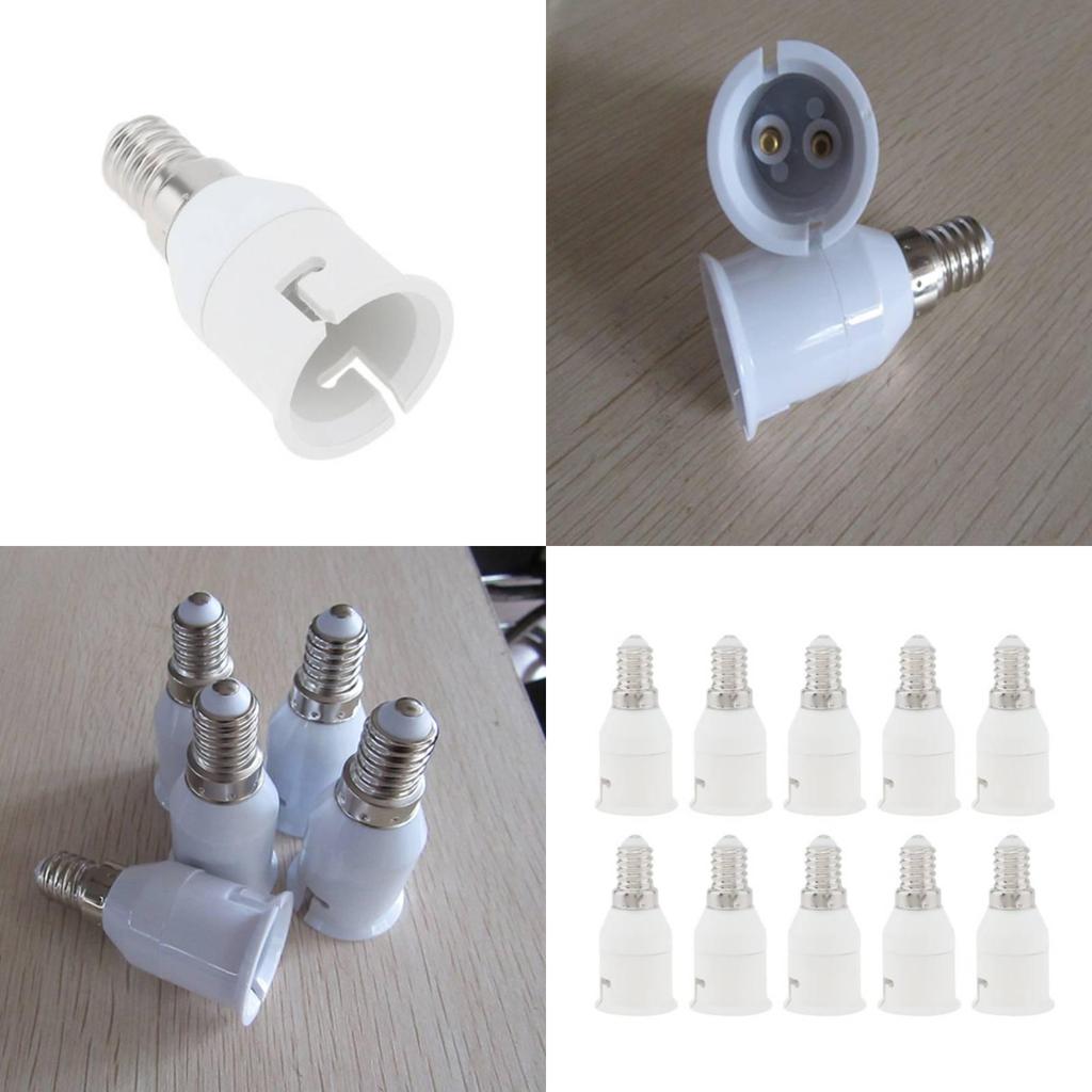 E14to B22 Light Socket Adapter With Fireproof Pc Material For Home And Commercial Use
