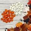 Simulated Pumpkin Model Ornament Set 48pcs(24 White+24 Yellow)