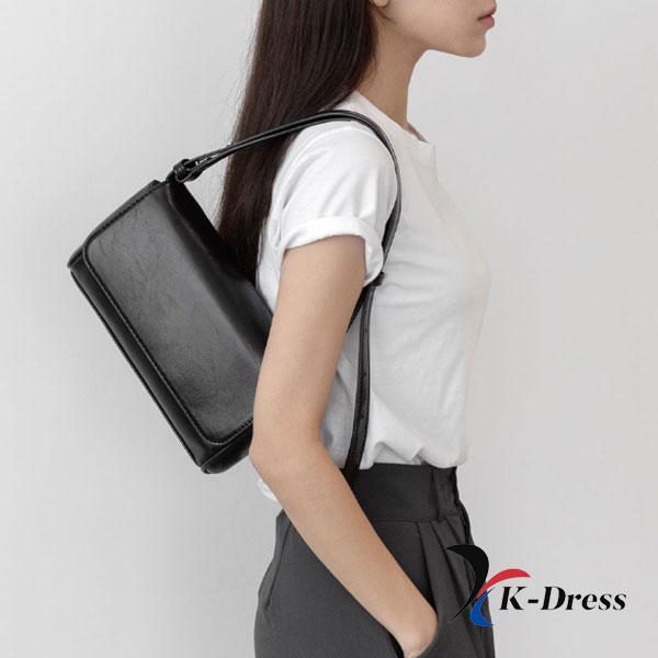 Leather Square Shoulder Bag (4 Colors)