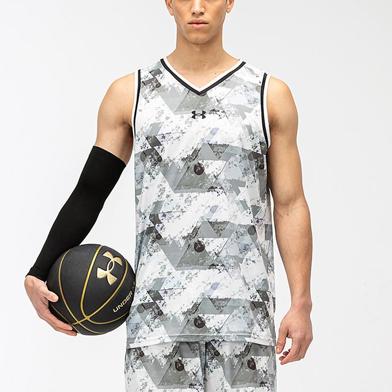 Under Armour Баскетбольный трикотажный спортивный тренировочный жилет для мужчин, топы, белый 21500108-100