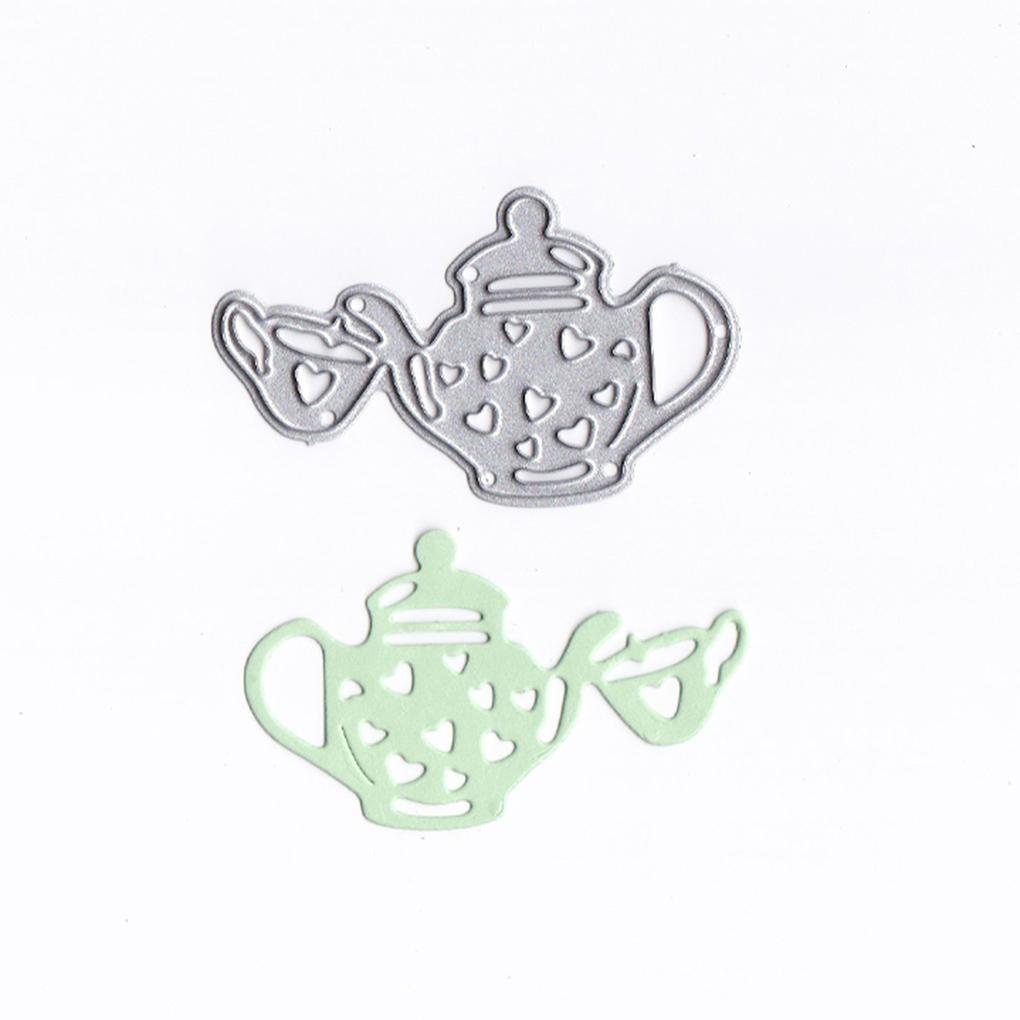 Чайник Вырубные штампы Тиснение Трафарет Форма DIY Скрапбукинг Фотоальбом Поделки